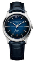 Baume & Mercier Clifton Baumatic Automatic Stainless Steel Blue Dial Blue Leather Strap Date Mens Watch M0A10771