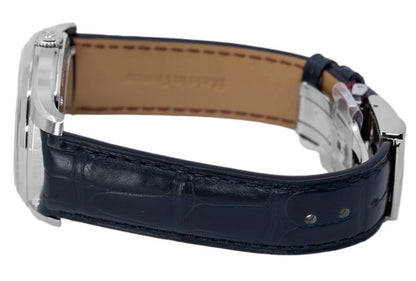 Baume & Mercier Clifton Baumatic Automatic Stainless Steel Blue Dial Blue Leather Strap Date Mens Watch M0A10771