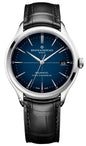 Baume & Mercier Clifton Baumatic COSC Automatic Blue Dial Steel Black Leather Mens Watch M0A10467