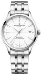 Baume & Mercier Clifton Baumatic COSC Automatic Stainless Steel White Dial Date Mens Watch M0A10505