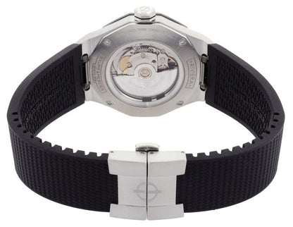 Baume & Mercier Riviera Automatic Stainless Steel & Black ADLC Green Dial Black Rubber Strap Date Mens Watch M0A10763