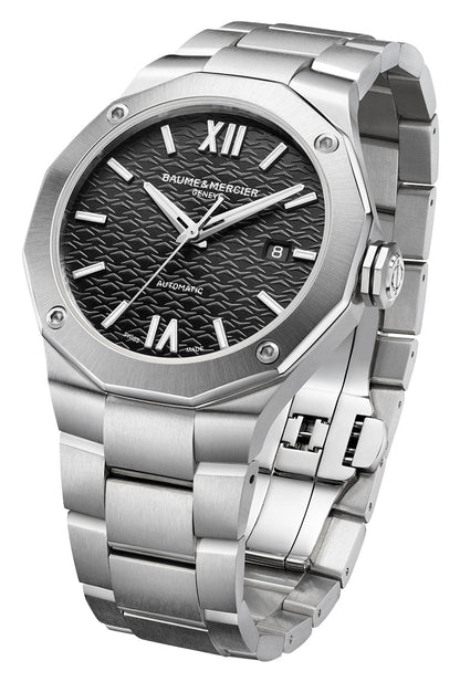 Baume & Mercier Riviera Automatic Stainless Steel Black Dial Date Mens Watch M0A10621