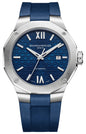 Baume & Mercier Riviera Automatic Stainless Steel Blue Dial Blue Rubber Strap Date Mens Watch M0A10619