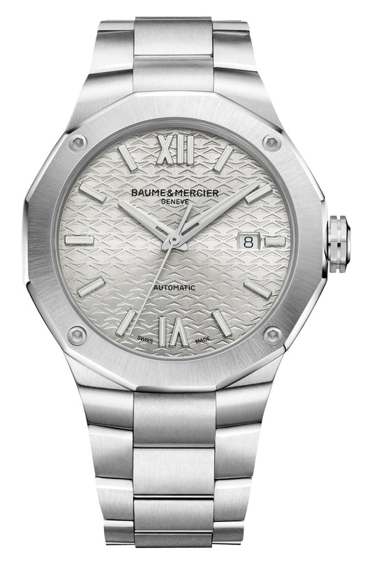 Baume & Mercier Riviera Automatic Stainless Steel Silver Dial Date Mens Watch M0A10622