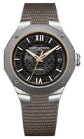 Baume & Mercier Riviera Automatic Stainless Steel & Titanium Gray Dial Gray Rubber Strap Date Unisex Watch M0A10720
