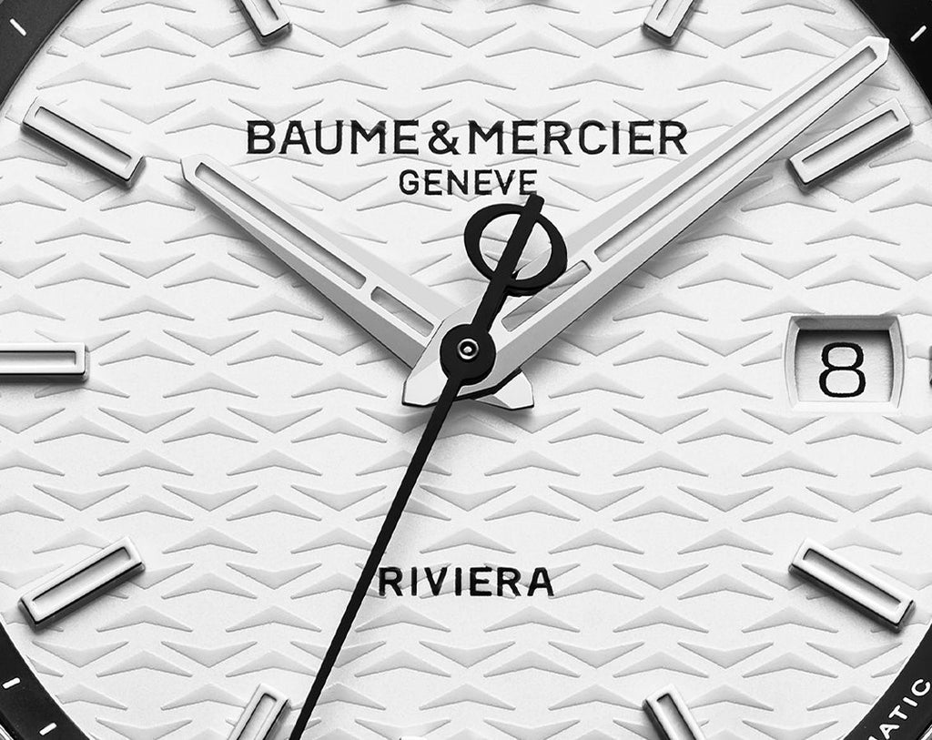Baume & Mercier Riviera Automatic Stainless Steel White Dial Date Mens Watch M0A10829