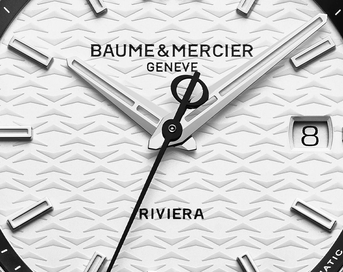 Baume & Mercier Riviera Automatic Stainless Steel White Dial Date Mens Watch M0A10829