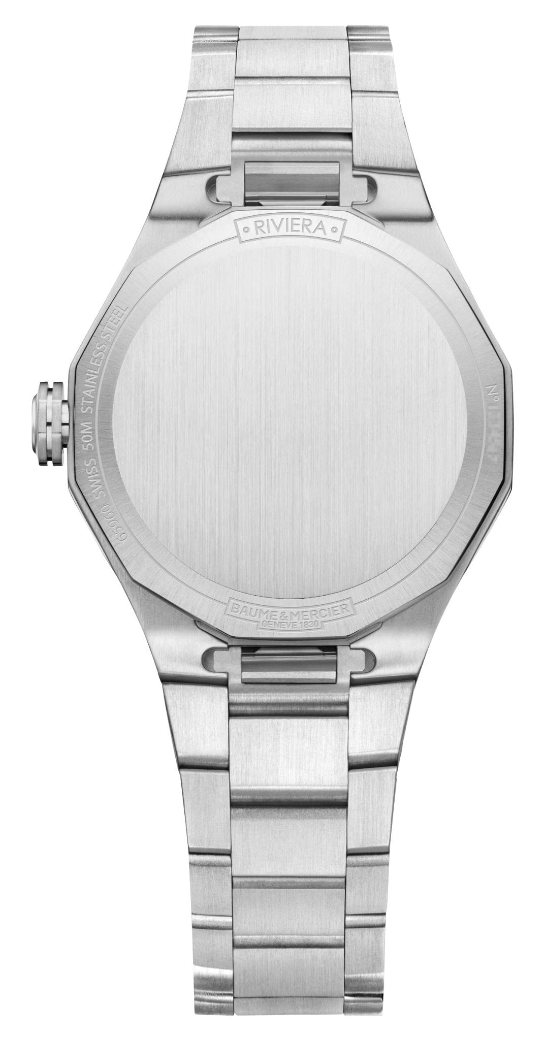 Baume & Mercier Riviera Stainless Steel Pink Dial Date Quartz Womens Watch M0A10812