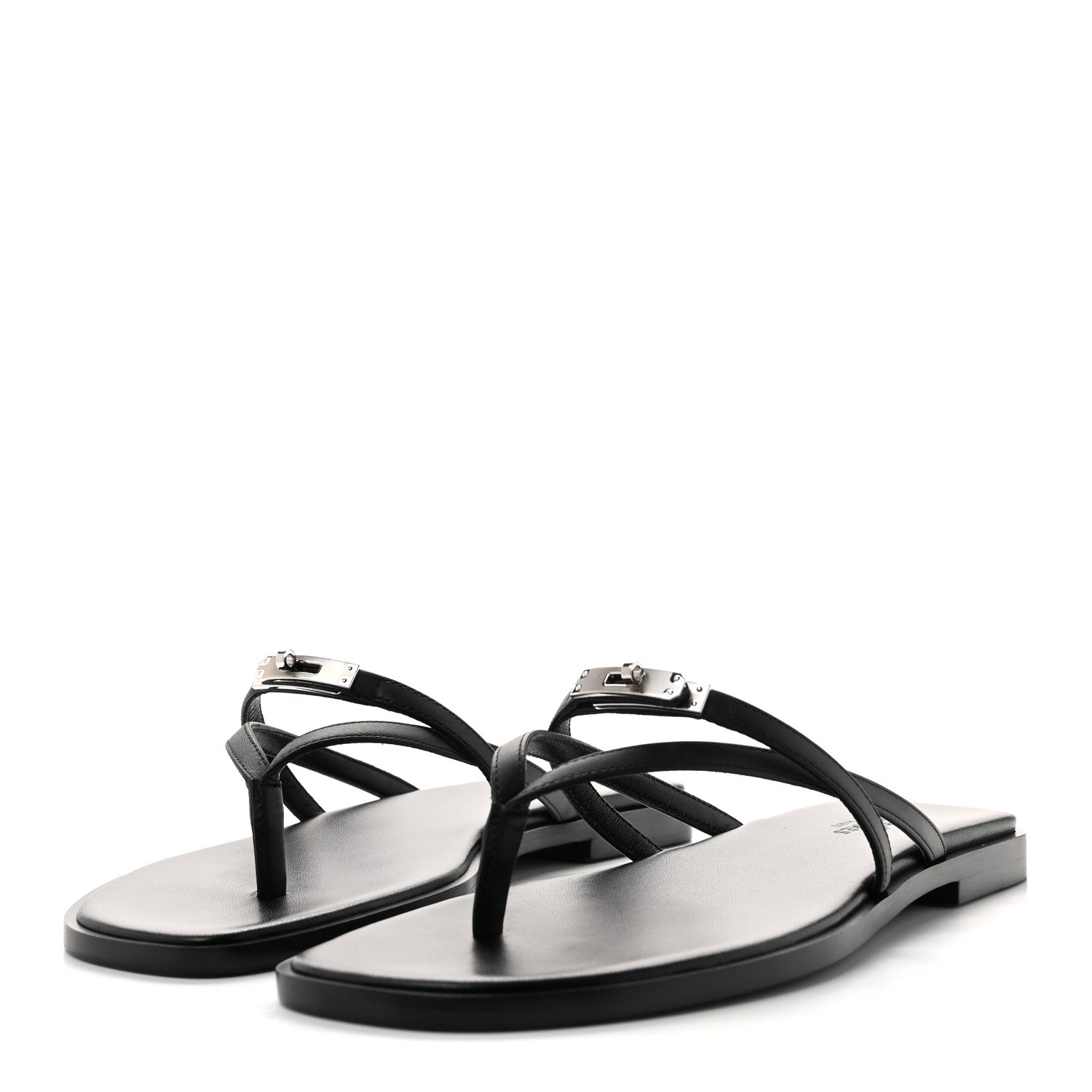 Calfskin Miss Sandals 38 Black