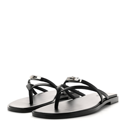 Calfskin Miss Sandals 38 Black