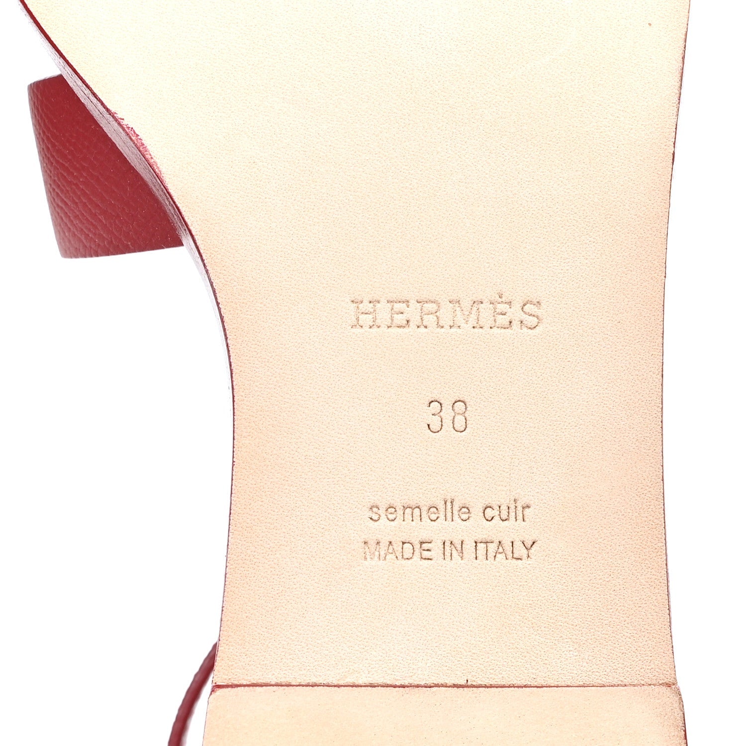 Epsom Santorini Sandals 38 Rouge H