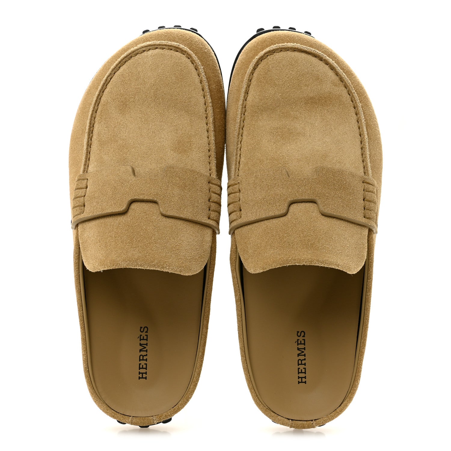Suede Calfskin Womens Go Mules 39 Beige Sable