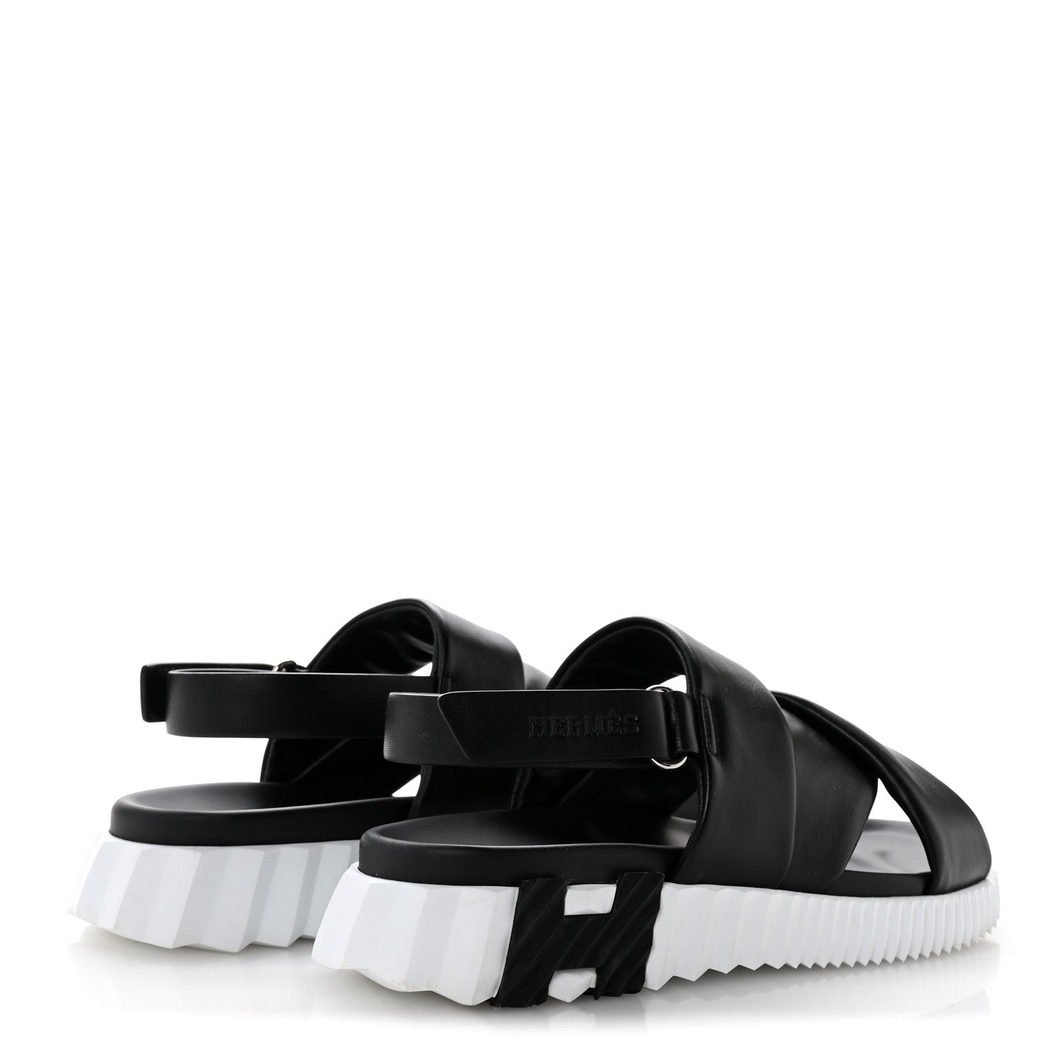 Calfskin Womens Electric Sandals 38.5 Black