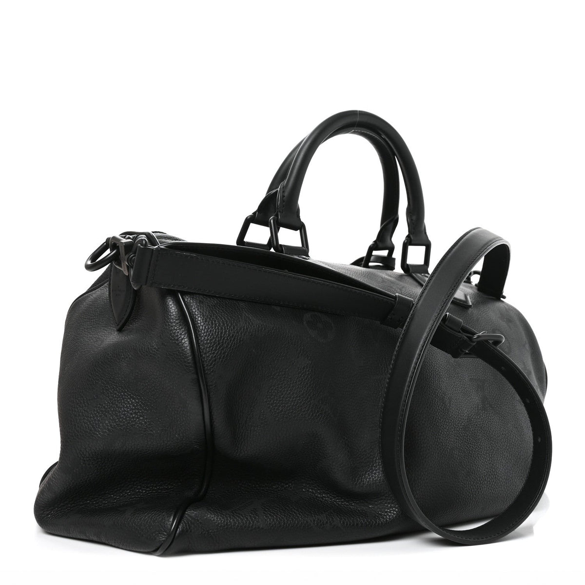 Calfskin Monogram Speedy P9 Bandouliere 40 Ultra Black
