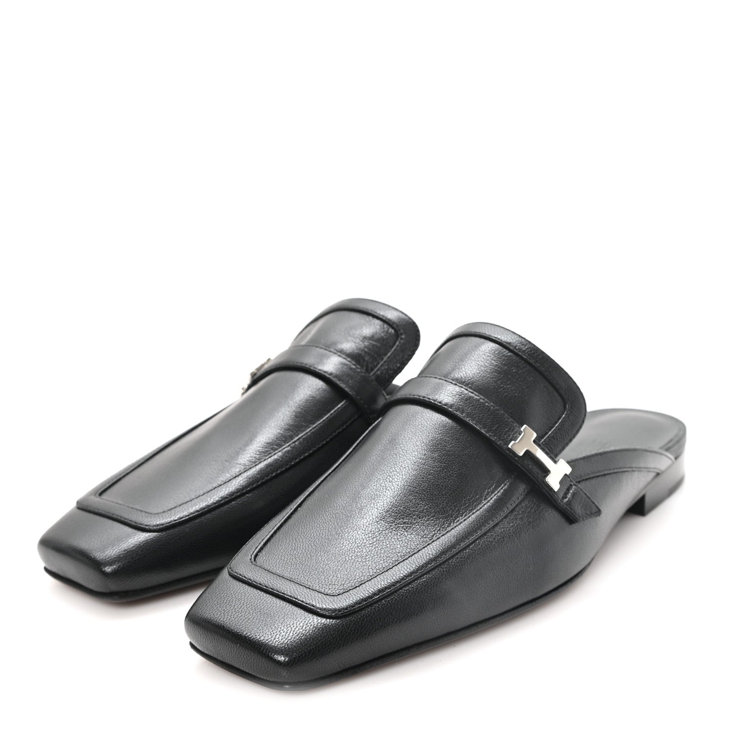 Goatskin Groupie Mules 37 Black