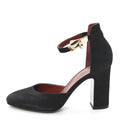 Suede Goatskin Baby 90 Pump 37 Black