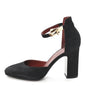 Suede Goatskin Baby 90 Pump Black
