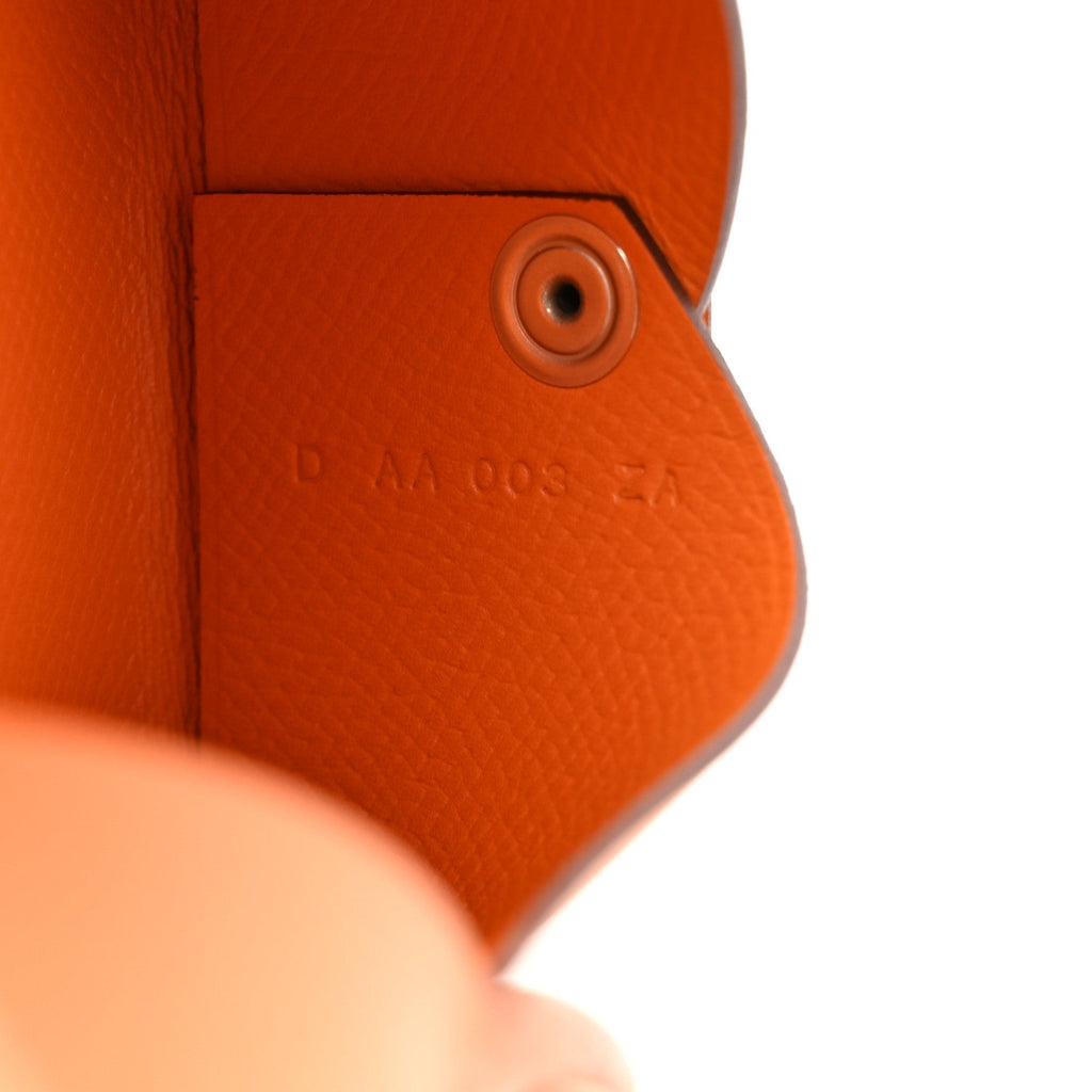 Epsom Calvi Card Case Orange