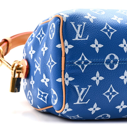 Calfskin Monogram Speedy P9 Bandouliere 20 Blue