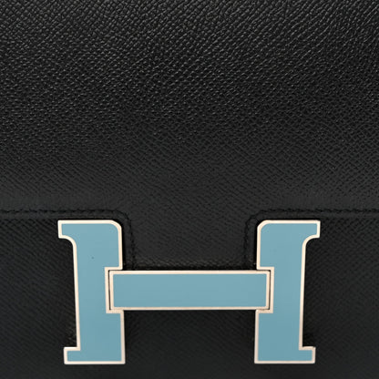 Epsom Enamel Constance 24 Black Bleu Saint Cyr