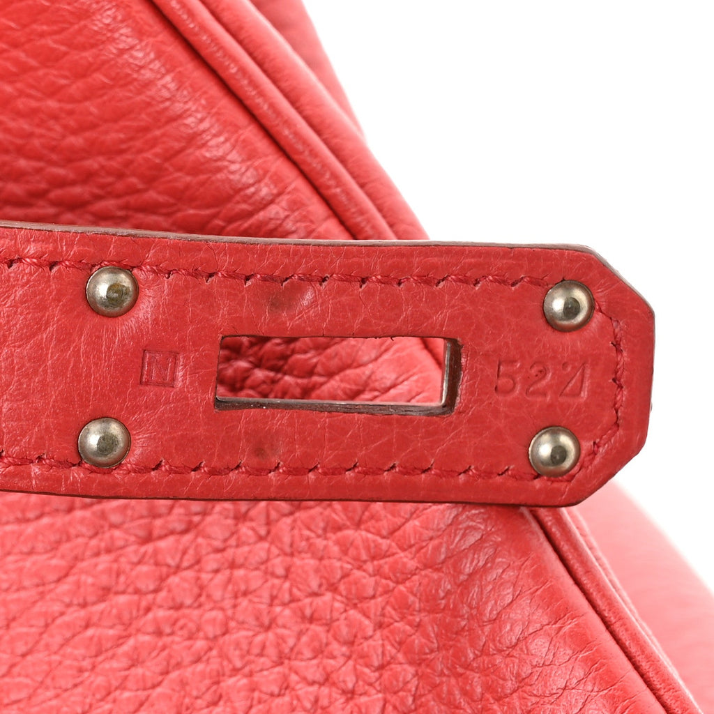 Taurillon Clemence Shoulder Kelly 42 Bougainvillea