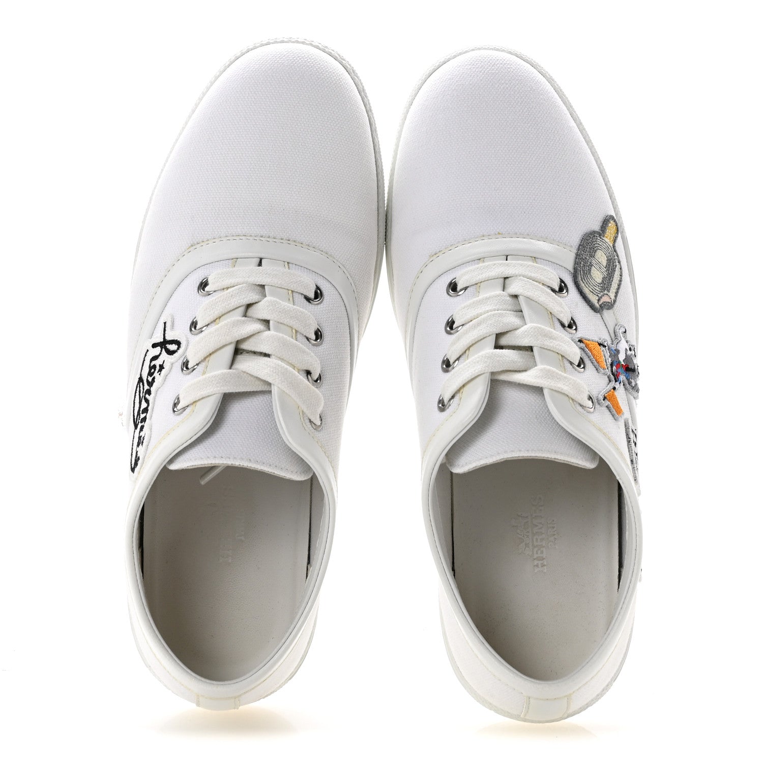 Canvas Embroidered Innocent Sneakers 37.5 White