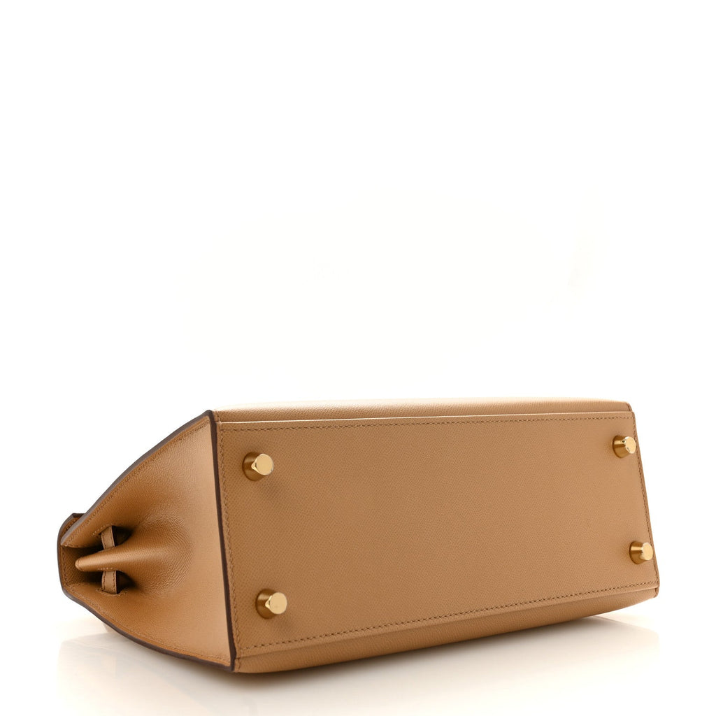 Madame Calfskin Verso Kelly Sellier 25 Biscuit White