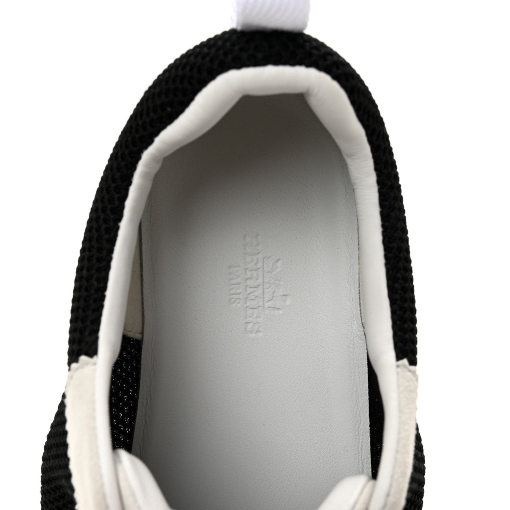 Air Mesh Suede Goatskin Bouncing Sneakers 37 Black Orange