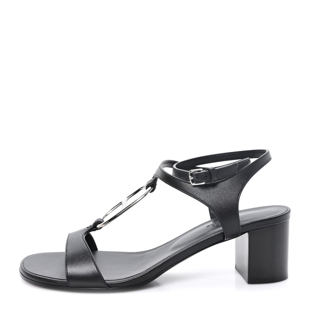 Calfskin Miramar 50 Sandals 40 Black