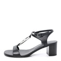 Calfskin Miramar 50 Sandals 40 Black