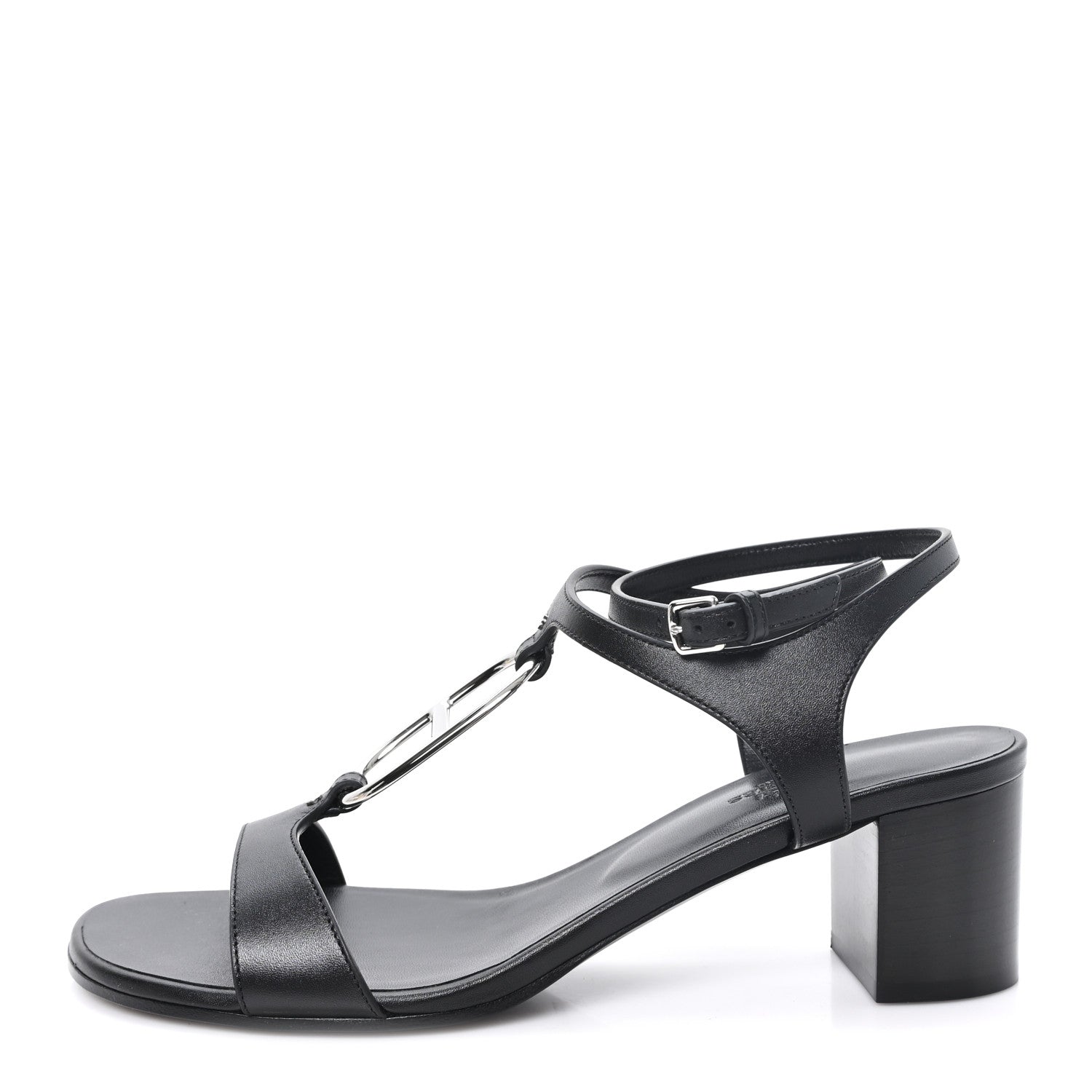 Calfskin Miramar 50 Sandals 40 Black