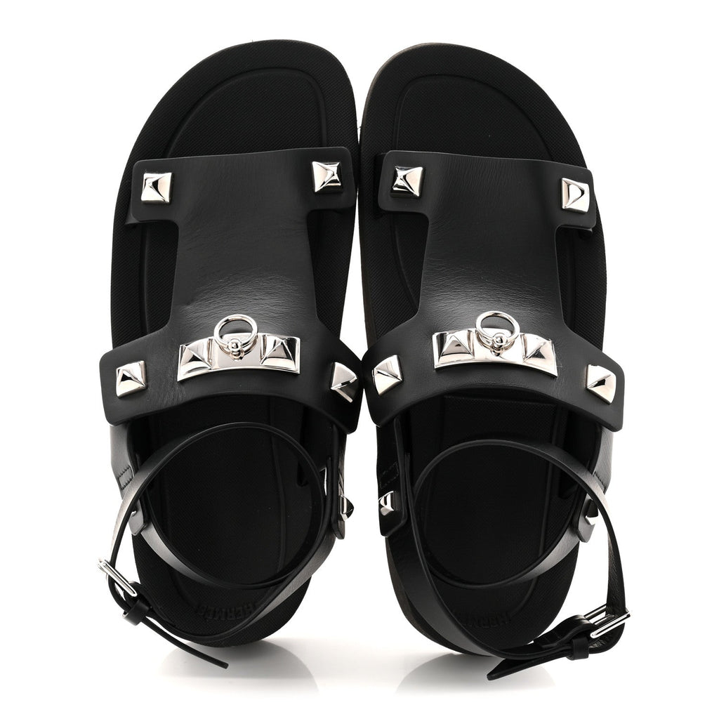 Calfskin Medor Studded Womens Intuition Sandals 37 Black