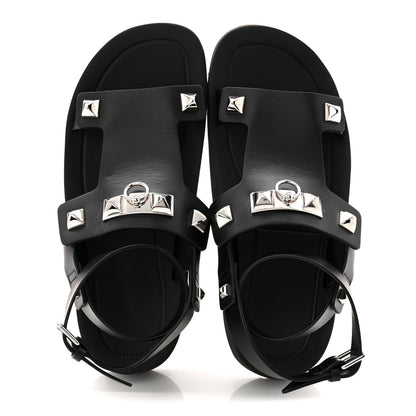Calfskin Medor Studded Womens Intuition Sandals 37 Black