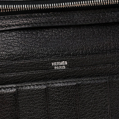 Chevre Mysore Bearn Gusset Wallet Black