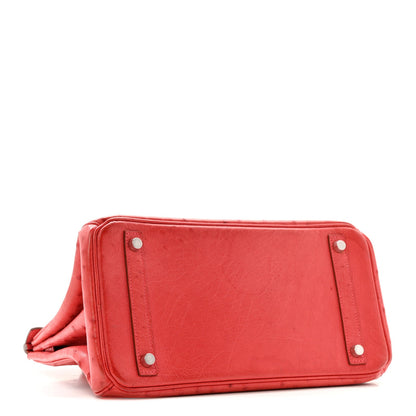 Ostrich Birkin 30 Rouge Vif