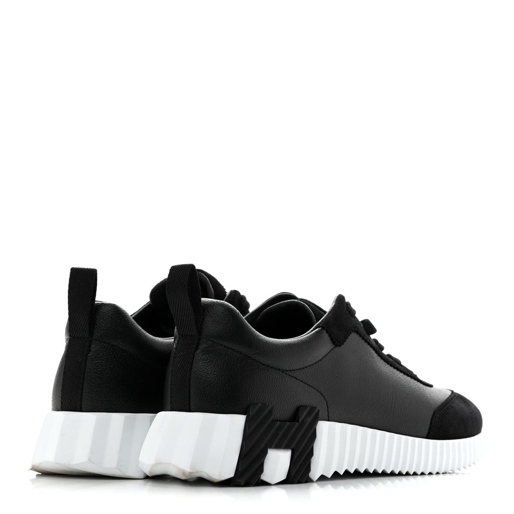 Goatskin Suede Goatskin Bouncing Sneakers 37 Black
