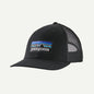 Patagonia P-6 Logo LoPro Trucker Hat – White with Redtail Rust