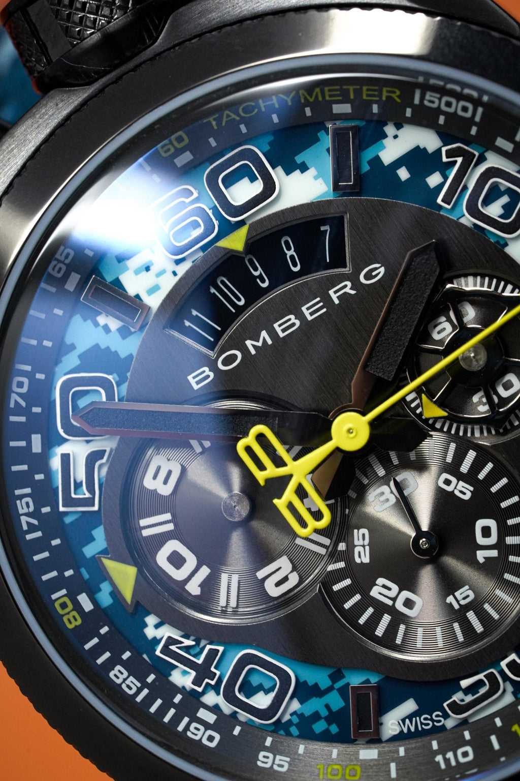 Bomberg Men's Chronograph Watch BOLT-68 Blue Camo Limited Edition