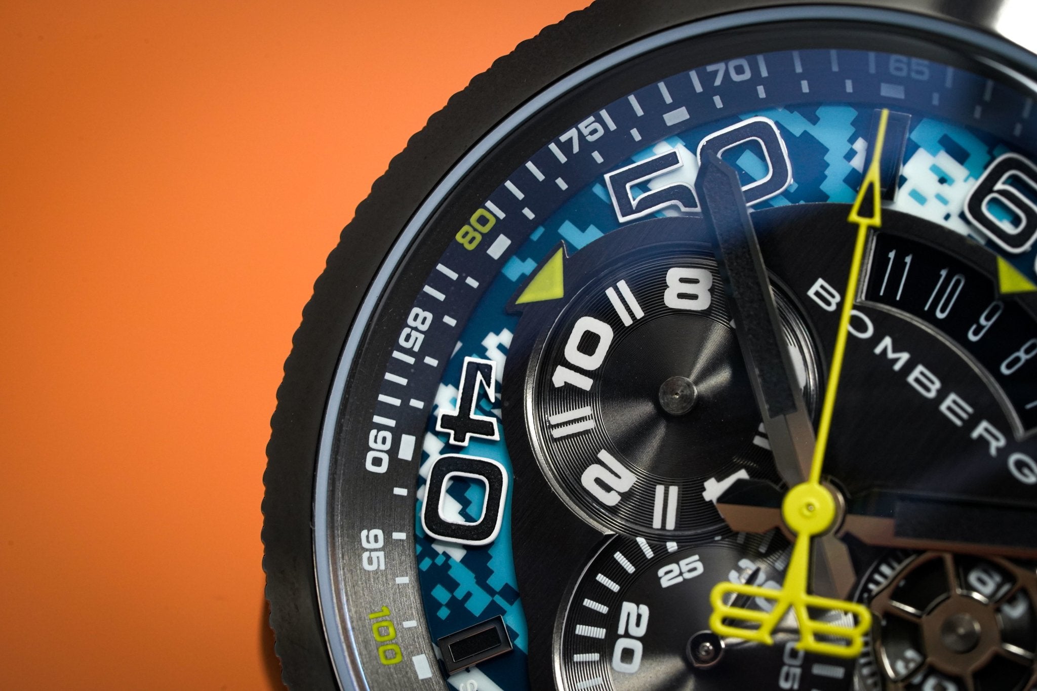 Bomberg Men's Chronograph Watch BOLT-68 Blue Camo Limited Edition