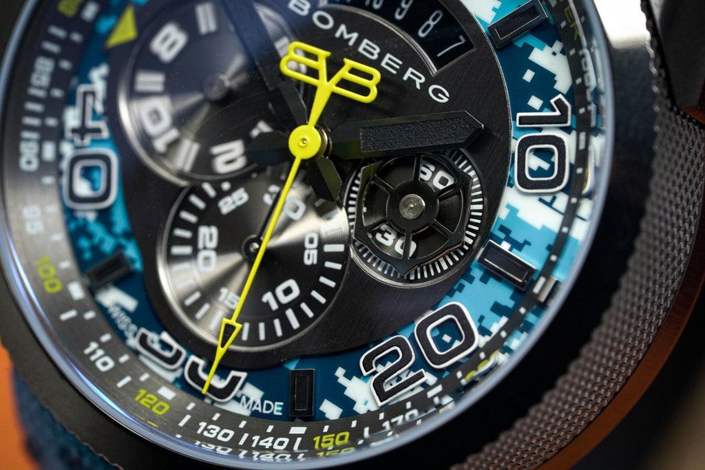 Bomberg Men's Chronograph Watch BOLT-68 Blue Camo Limited Edition