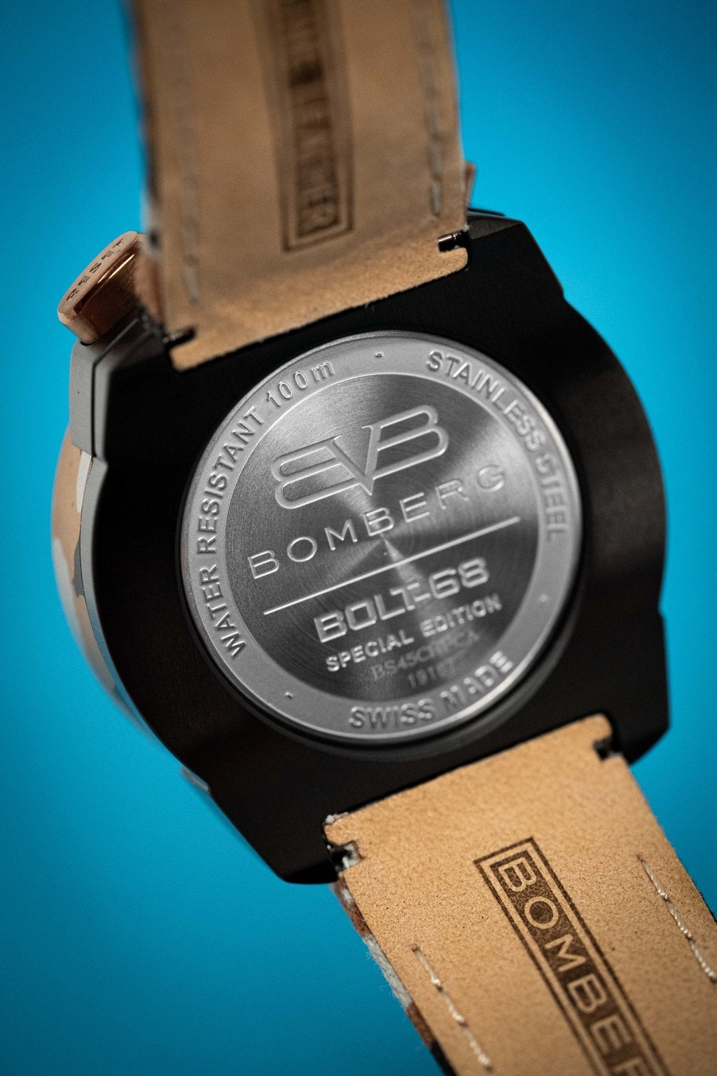 Bomberg Men's Chronograph Watch BOLT-68 Orange Camouflage Limited Edition