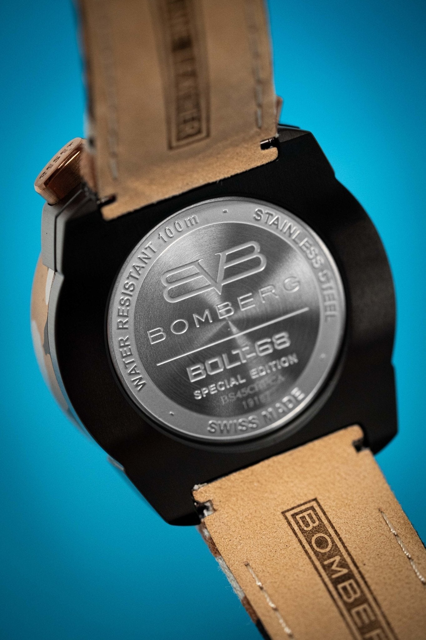 Bomberg Men's Chronograph Watch BOLT-68 Orange Camouflage Limited Edition