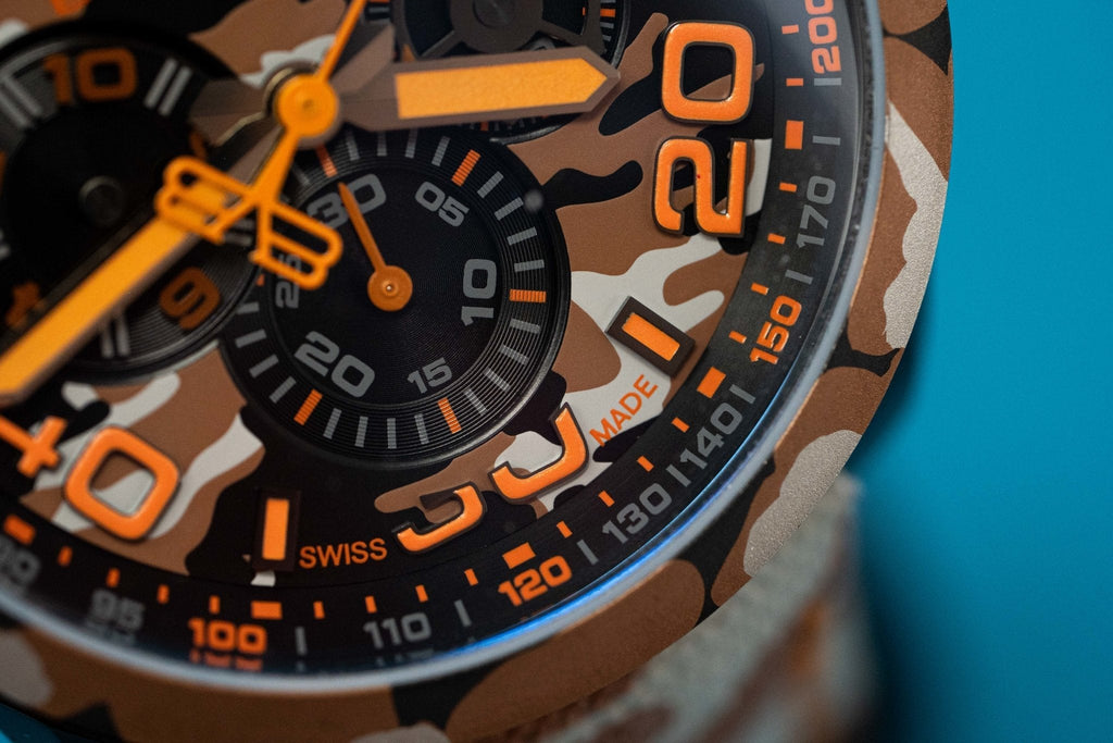 Bomberg Men's Chronograph Watch BOLT-68 Orange Camouflage Limited Edition