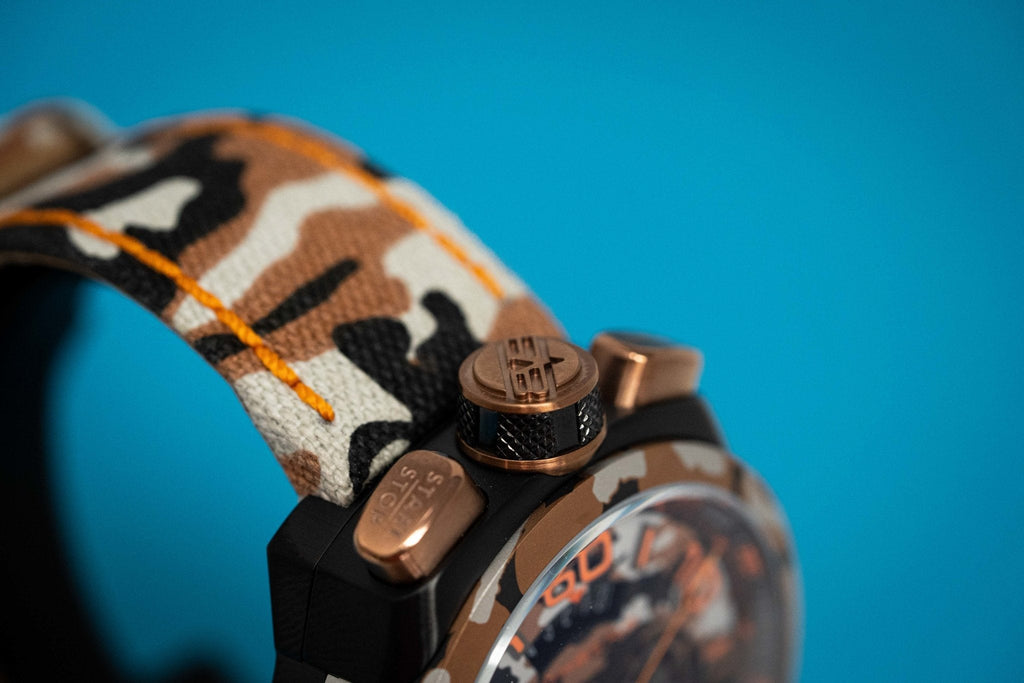 Bomberg Men's Chronograph Watch BOLT-68 Orange Camouflage Limited Edition