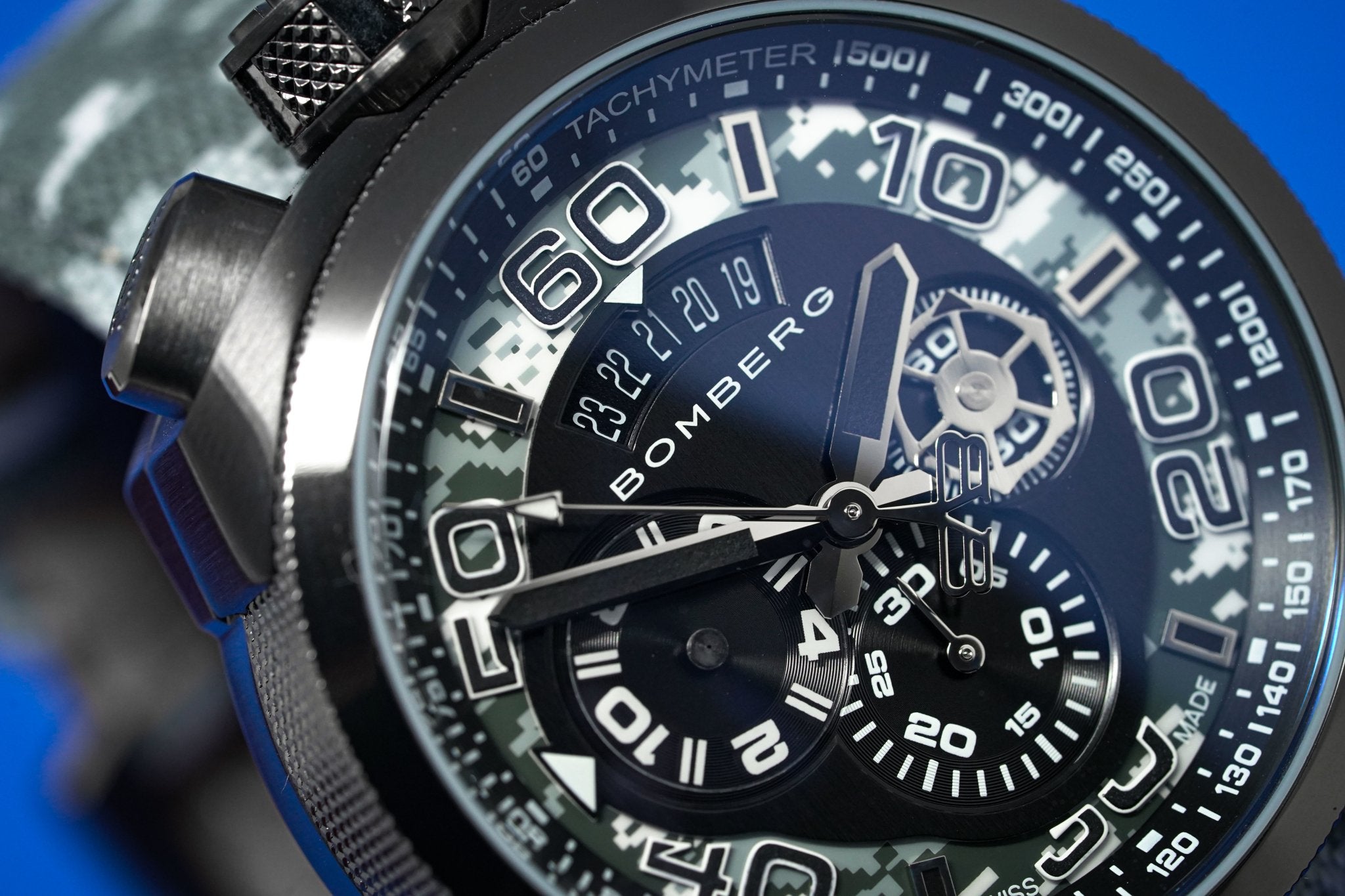 Bomberg Chronograph Watch BOLT-68 Winter Camo Limited Edition