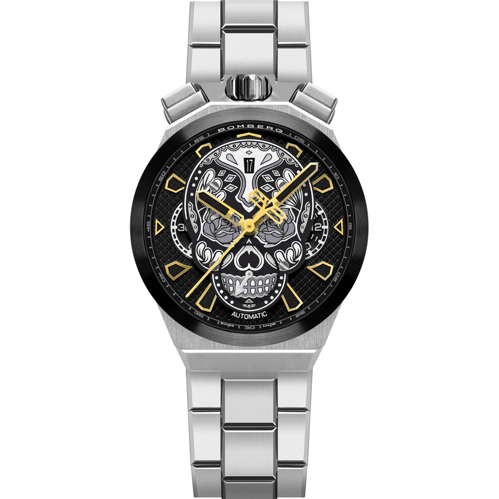 Bomberg Men's Bolt-68 Neo Calaveras Black Silver
