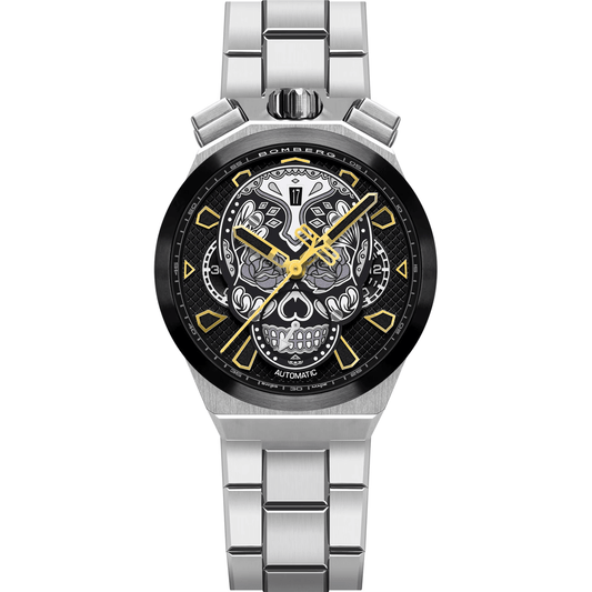 Bomberg Men's Bolt-68 Neo Calaveras Black Silver