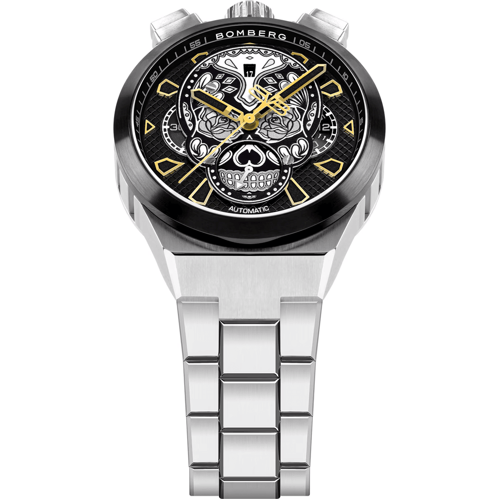 Bomberg Men's Bolt-68 Neo Calaveras Black Silver
