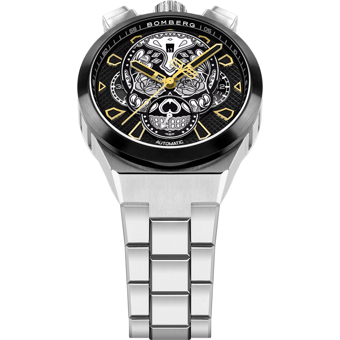 Bomberg Men's Bolt-68 Neo Calaveras Black Silver