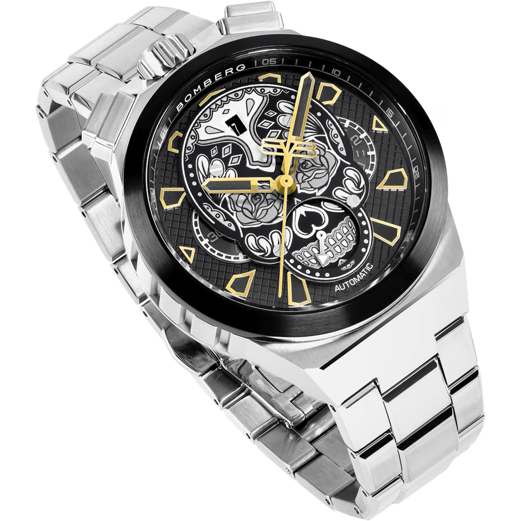 Bomberg Men's Bolt-68 Neo Calaveras Black Silver